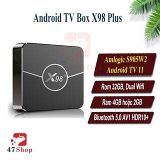 Android TV Box X98 Plus - Amlogic S905W2, 4GB RAM, 32GB ROM, Android TV 11