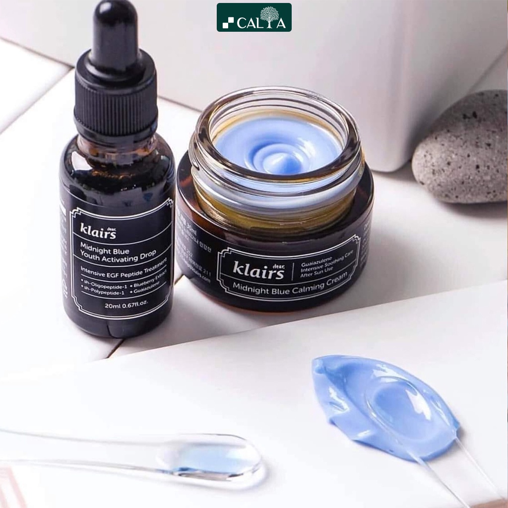 Kem Dưỡng Klairs Làm Dịu, Cấp Ẩm Và Phục Hồi Da Ban Đêm - Dear Klairs Midnight Blue Calming Cream 30ml/60m;