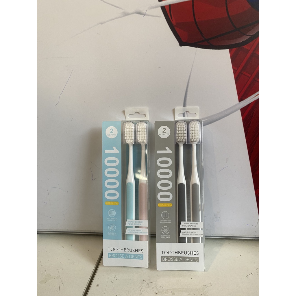 Set 2 bàn chải siêu mềm lông mảnh MINISO