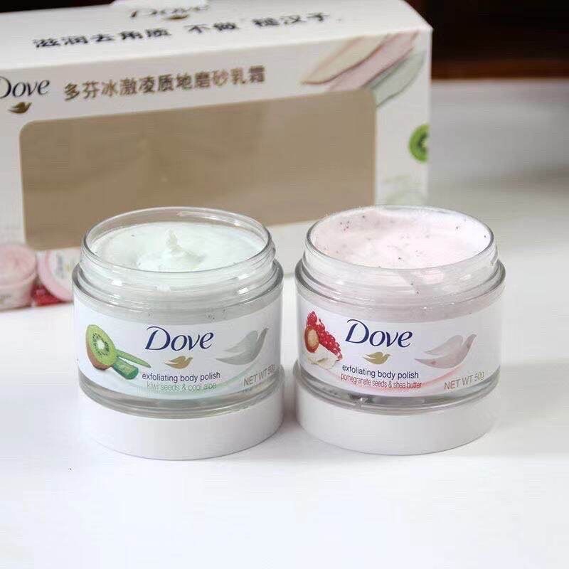 ( Combo 2 lọ) Tẩy Da Chết Dove Toàn Thân 50g chiết xuất từ Kiwi và Lựu. | BigBuy360 - bigbuy360.vn