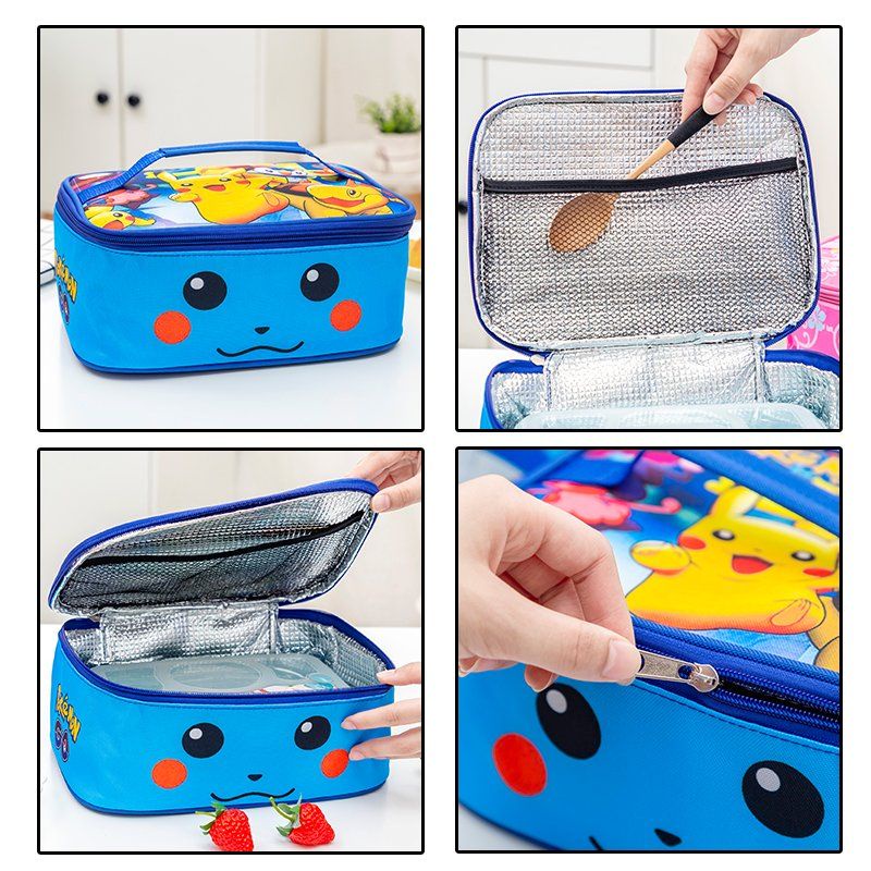 Túi Đựng Hộp Cơm Trưa Lót Giấy Nhôm Dày Dặn Cách Nhiệt Chống Thấm Nước Tiện Dụng Cho Học Sinh Tiểu Học