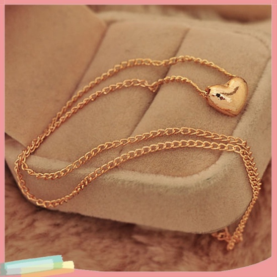 Dây chuyền hợp kim mạ vàng trang trí trái tim duyên dáng cho nữ