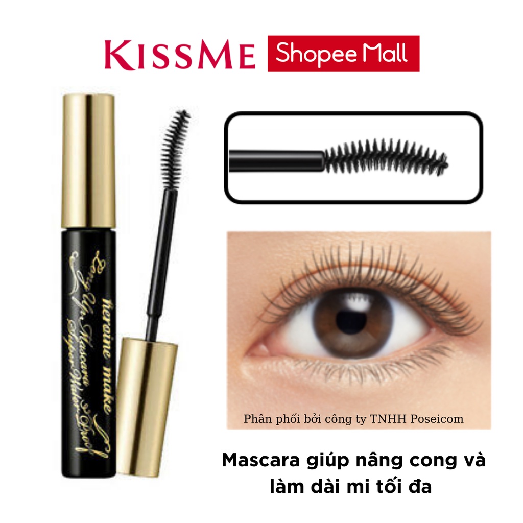 [Mã BMLT30 giảm đến 30K đơn 299K] Mascara Nâng Cong Dài Mi Kissme Heroine Make Volume Up Mascara Super Waterproof 6g