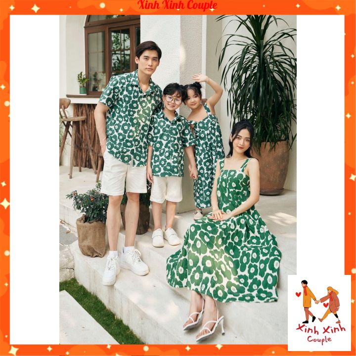 Set đồ đôi Gia Đình, Áo gia đình có cổ 3/4/5 người, Áo gia đình hàng thiết kế ( có ảnh thật)