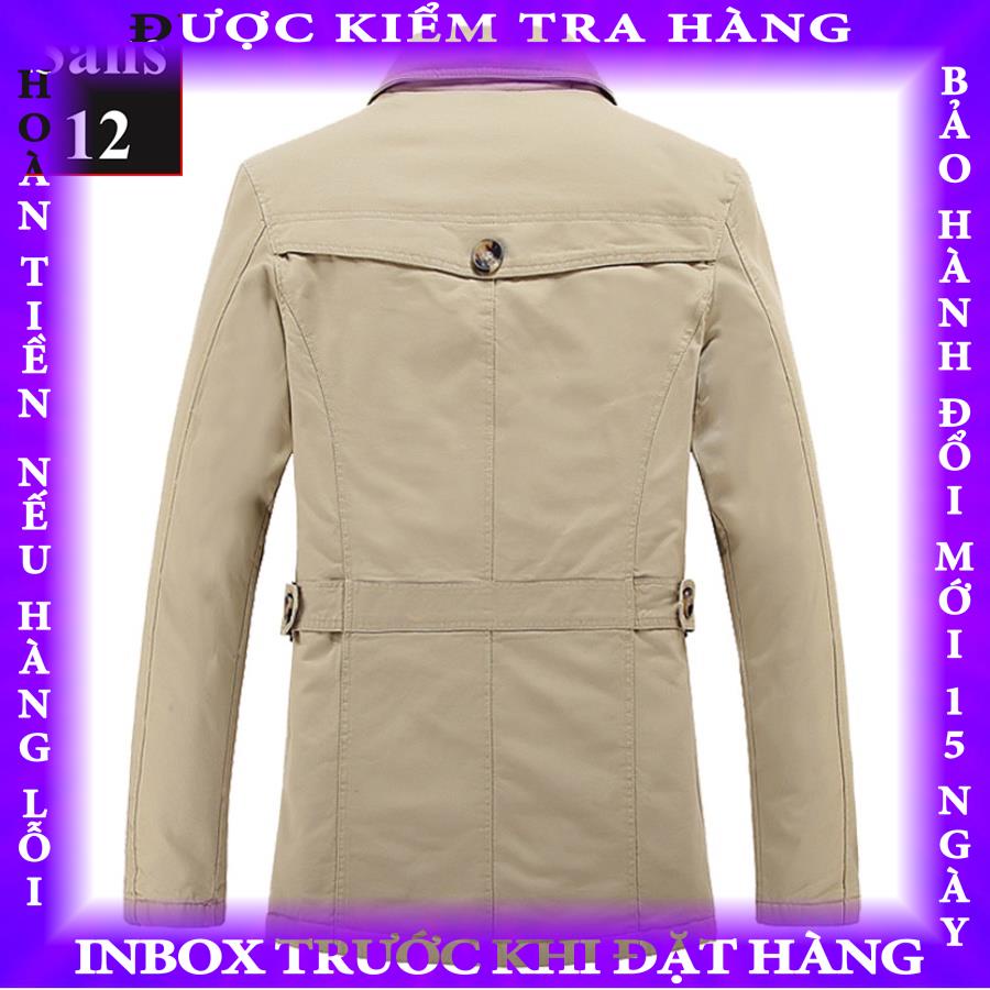 Áo khoác kaki nam hàn quốc manto Sans12 măng tô dáng ngắn khaki blazer bigsize to buinguyet