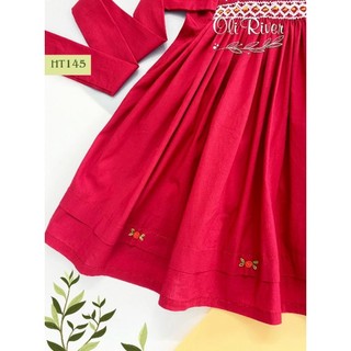 Smock đỏ cổ sen xinh xăn
