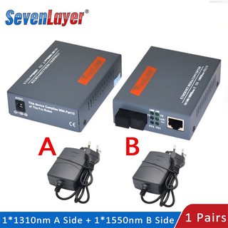 Bộ chuyển đổi phương tiện quang học bằng sợi Gigabit HTB-GS-03 A & B1000Mbps Bộ nguồn SC sợi đơn