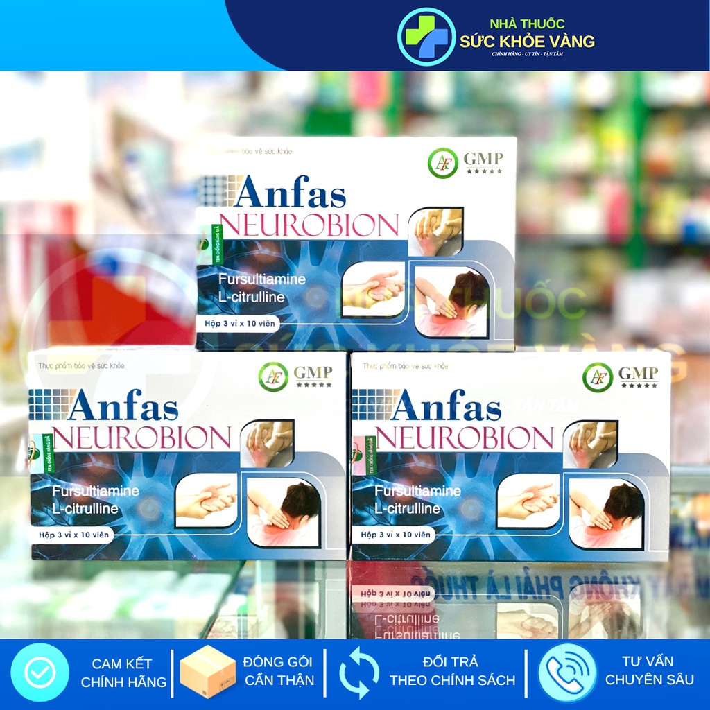 Anfas Neurobion - Thực Phẩm Bảo Vệ Sức Khỏe, Giảm Các Triệu Chứng Mệt Mỏi, Căng Thẳng, Suy Nhược Thầ