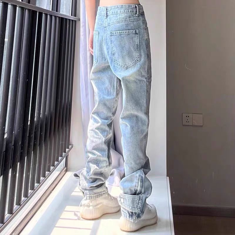 Quần jean ống suông Phong Cách Hip Hop Âu Mỹ Cá Tính Cho Nam levis 501