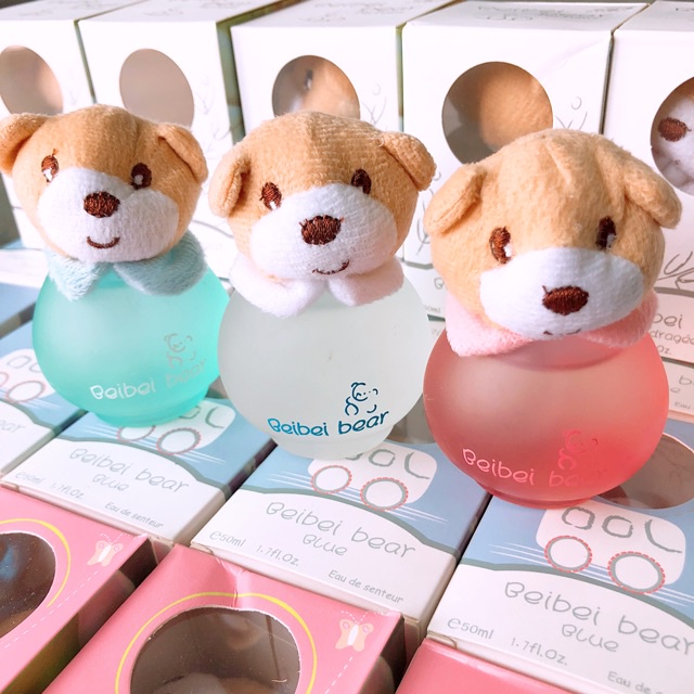 Nước Hoa Gấu Thỏ BeiBei Bear 50ml, Nước Hoa Cho Trẻ Sơ Sinh 3 Màu Giá Tốt