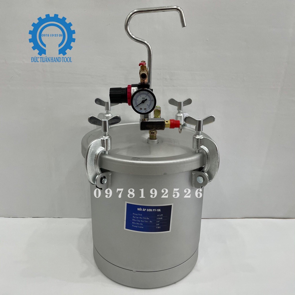 Nồi Áp Sơn 10 Lít Sử Dụng Phun Sơn PU , Sơn Kim Loại , Sơn Tổng Hợp - Dùng Hơi Khí Nén