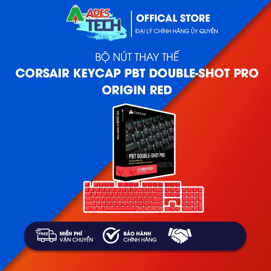 ✔️Bộ nút thay thế Corsair Keycap PBT Double-Shot PRO✔️Nhựa PBT hai lớp dày với bề mặt