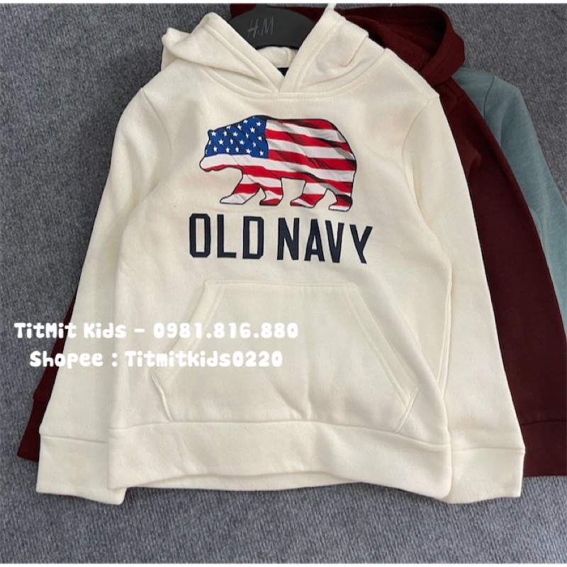Áo hoddie lót nỉ bé trai bé gái đại 5-18y