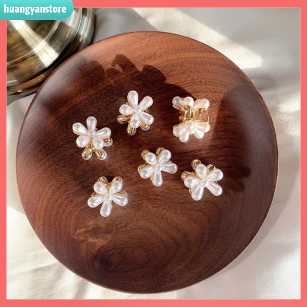 HY/ Kẹp Tóc Hình Hoa Đính Ngọc Trai Giả Thời Trang Cho Nữ