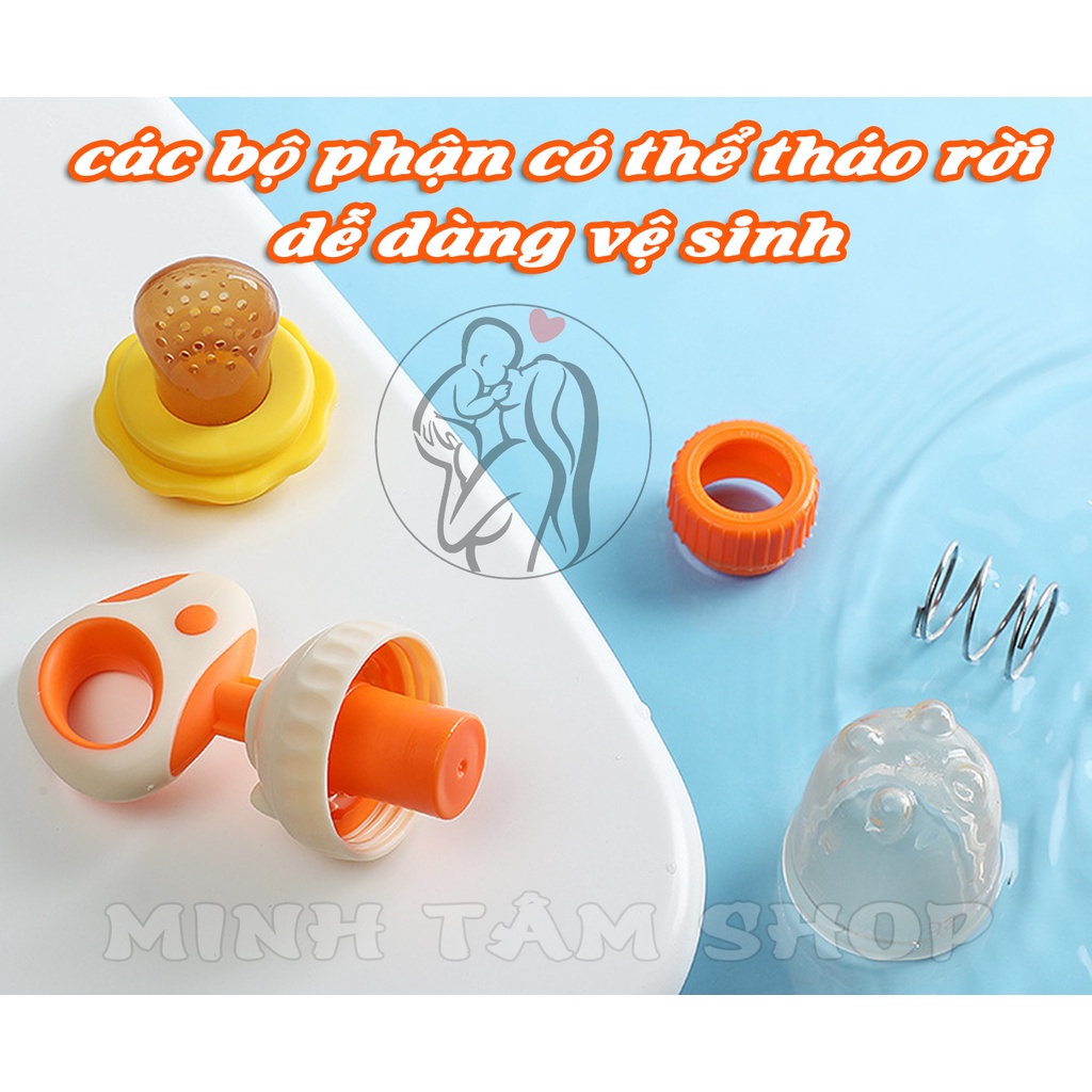 Túi nhai trái cây-thực phẩm ăn dặm cho bé cao cấp kèm đế đựng bbet