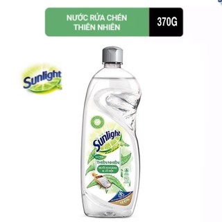 Sunlight nước rửa chén thiên nhiên muối khoáng & lô hội chai 370ml