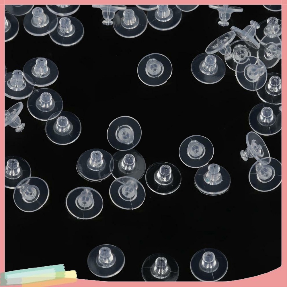 Set 100 miếng silicon dạng đuôi bông tai chống bít lỗ tiện lợi