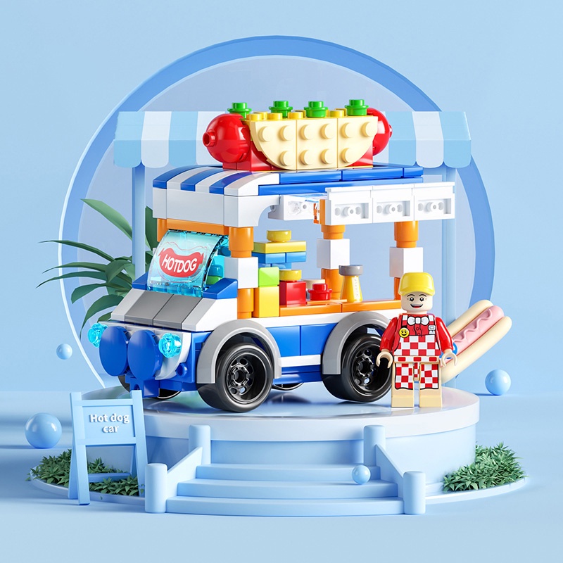 Đồ chơi mô hình lắp rápKiến trúc đường phố thương mại đô thị ghép xếp hình cho bé trai gái