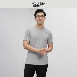 Áo thun nam tay ngắn trơn form fitted - routine 10s21tsh001c