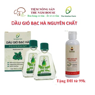 Dầu gió bạc hà The Moshav Farm - Hộp 2 chai 7ml chai