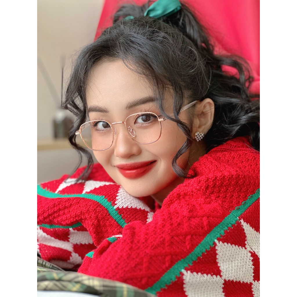 Kính mắt gọng tròn nam nữ LILYEYEWEAR chất liệu kim loại thanh mảnh nhẹ dễ đeo kiểu dáng nhỏ nhắn 5220