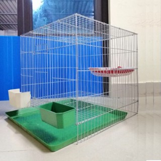 Lồng nuôi mèo, thỏ, gà, chim nan mau chống chuột 50cm x50cm x50cm khoảng cách nan 1cm
