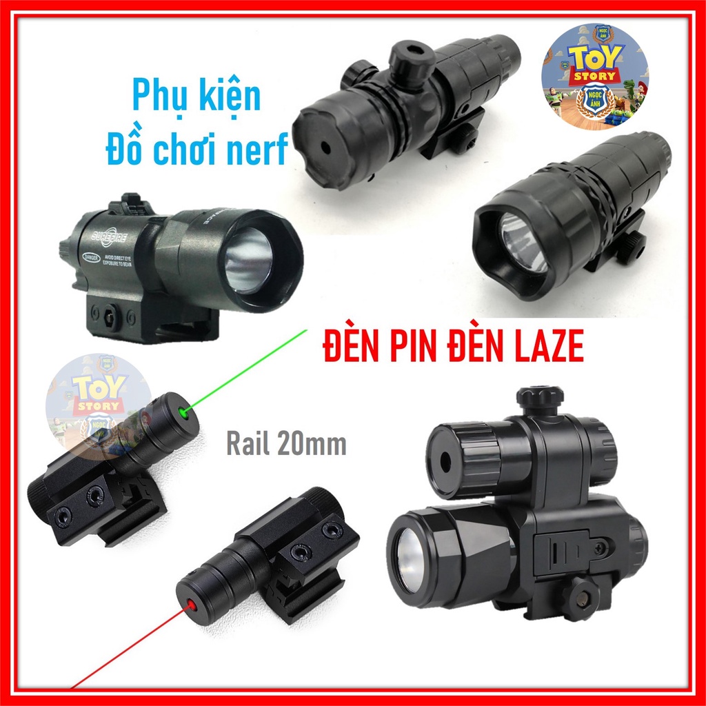 Phụ Kiện Nâng Cấp Đồ Chơi Nerf - Đèn Laze, Đèn Pin