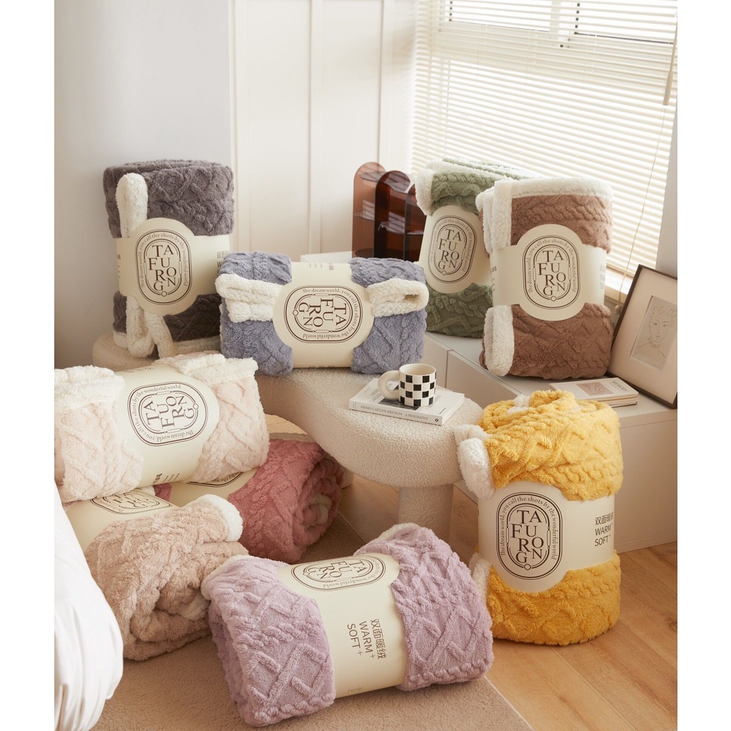 Chăn lông cừu Mông Cổ Tafurong nhật khẩu - Chăn nặng 2,5kg, khích thước 2mx2m3