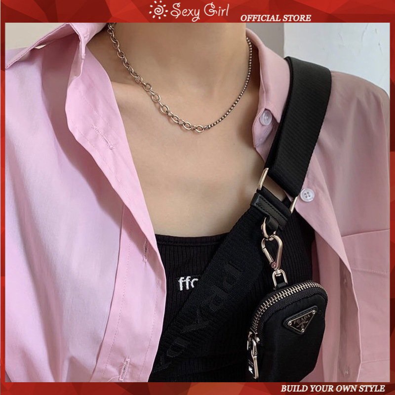 Vòng Cổ Choker Dây Xích Bằng Thép Titan Phong Cách Gothic Châu Âu Quyến Rũ Dành Cho Nữ