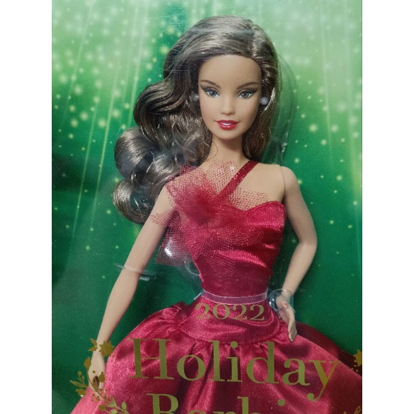 Búp bê barbie Holiday 2022 tóc nâu