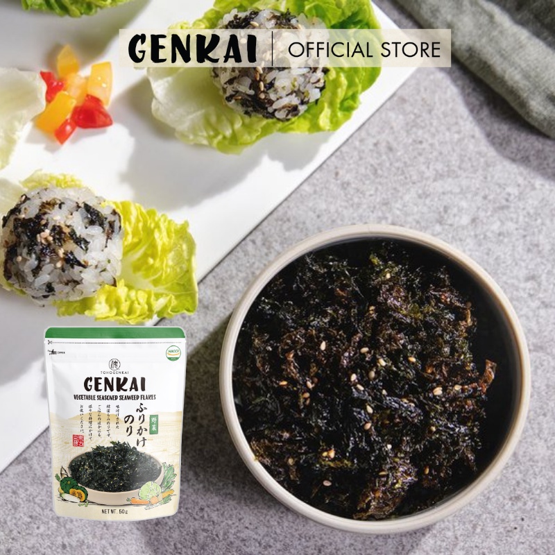 Combo 2 gói Rong Biển Trộn Cơm GENKAI - Rau củ 50g