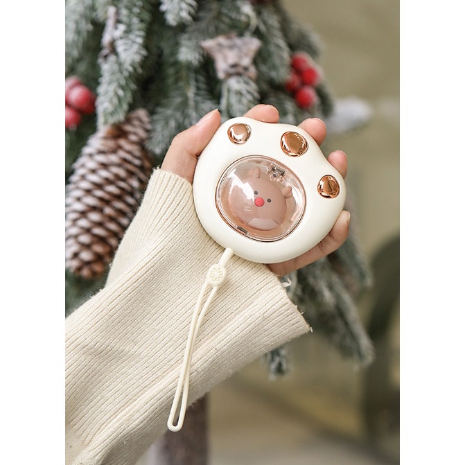 MVP2857 Máy Sưởi Ấm Tay Hình Bàn Chân Mèo Mini Sạc Cổng USB