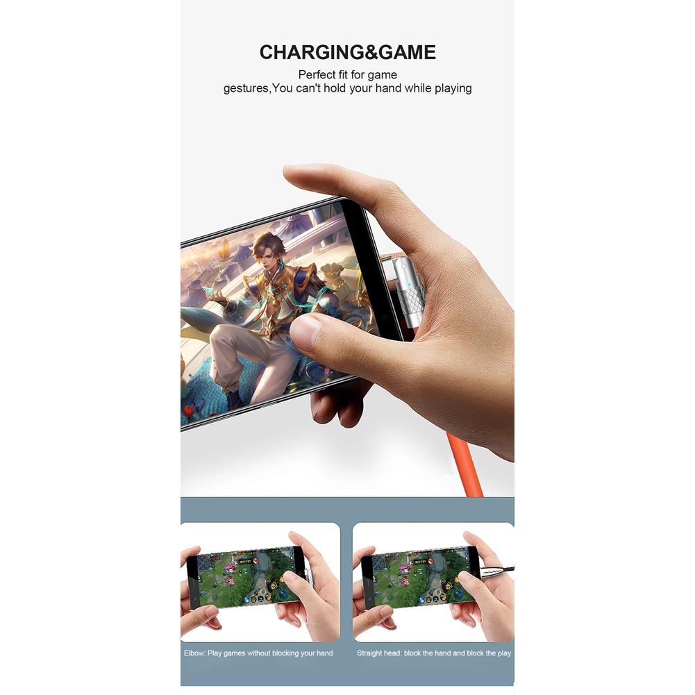 Dây Cáp Sạc 1.2m Android / Type-C / iPhone 120W 6A Bằng Silicon Lỏng Siêu Nhanh 180° Dây Cáp Sạc Micro USB Nhanh Xoay Được