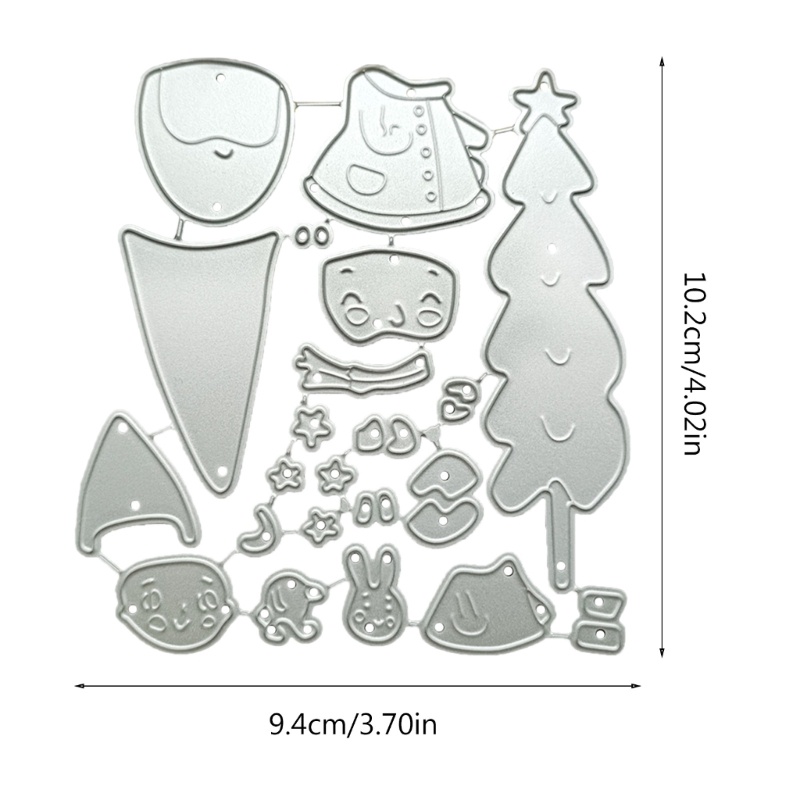 Khuôn Cắt Giấy Kim Loại Hình Ông Già Noel