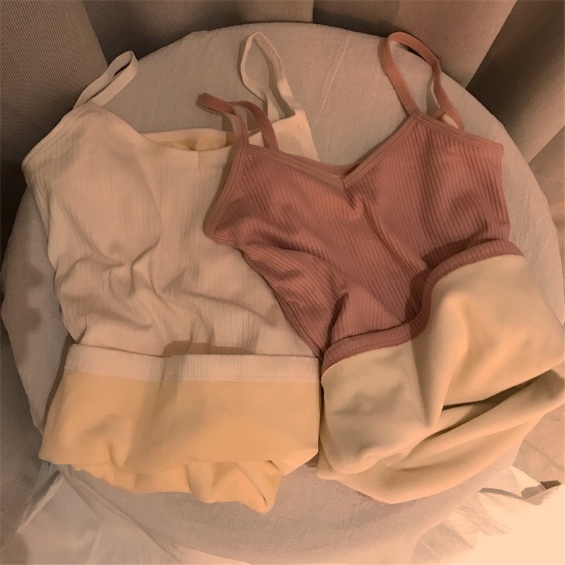 NRVP Áo Tank Top Đơn Co Giãn Phong Cách Hàn Quốc Mới Với Đệm Lót