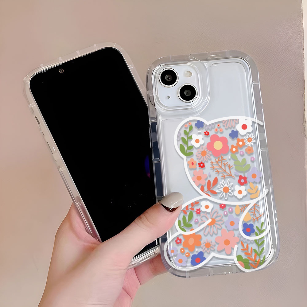 Ốp Điện Thoại Hình Cô Gái Và Hoa Cho iphone 14promax 11 13 12 7Plus 6 6s XR X XS Max