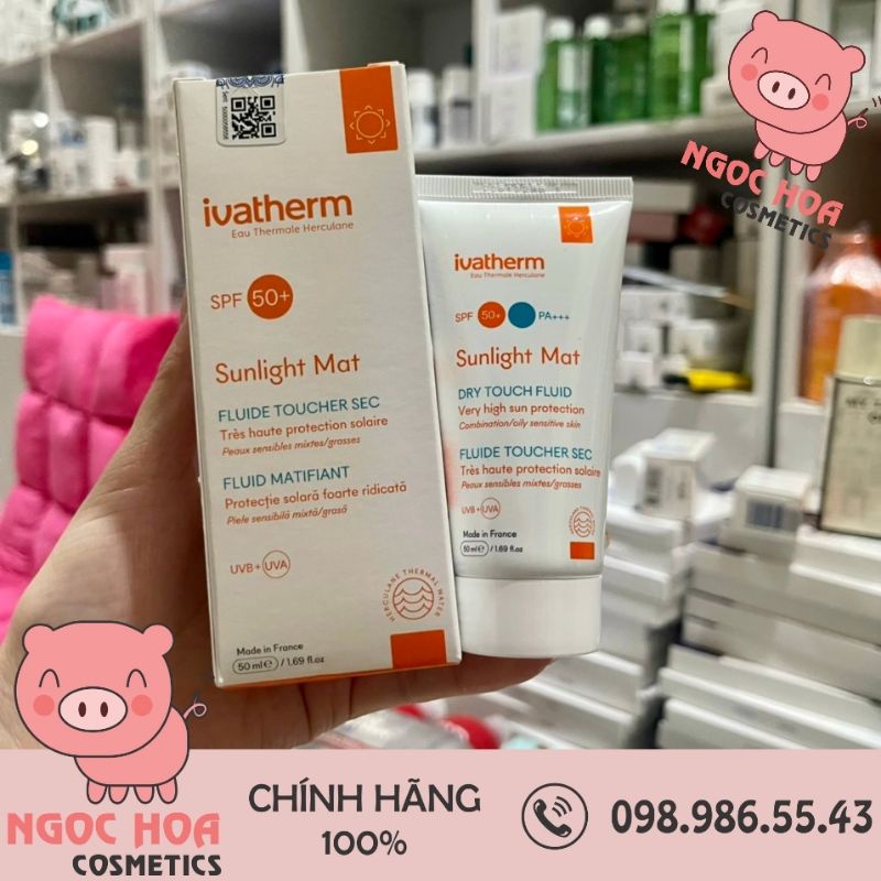 [Hàng Cty] Kem Chống Nắng Ivatherm Sunlight Dry - Touch SPF 50+