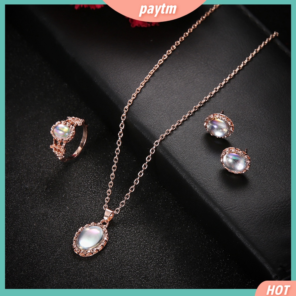 (PTM) Set vòng cổ nhẫn và hoa tai thời trang phong cách cho nữ