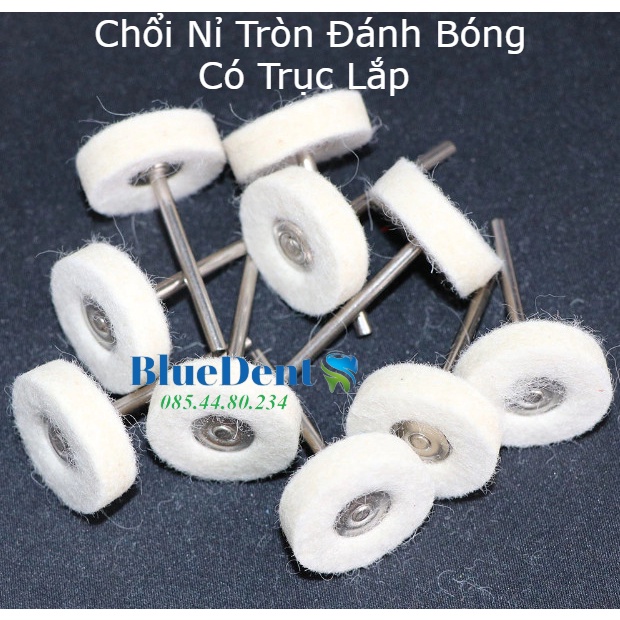 10 Chổi Nỉ Đánh Bóng Dành Cho Máy Cầm Tay Trục 2.35mm