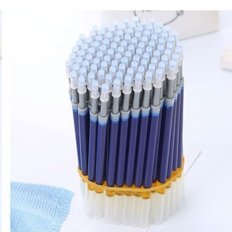 Set 10 / 20 /  50 Ruột bút gel bấm thay ngòi Viết Chữ Đẹp, Trơn, Đều Mực