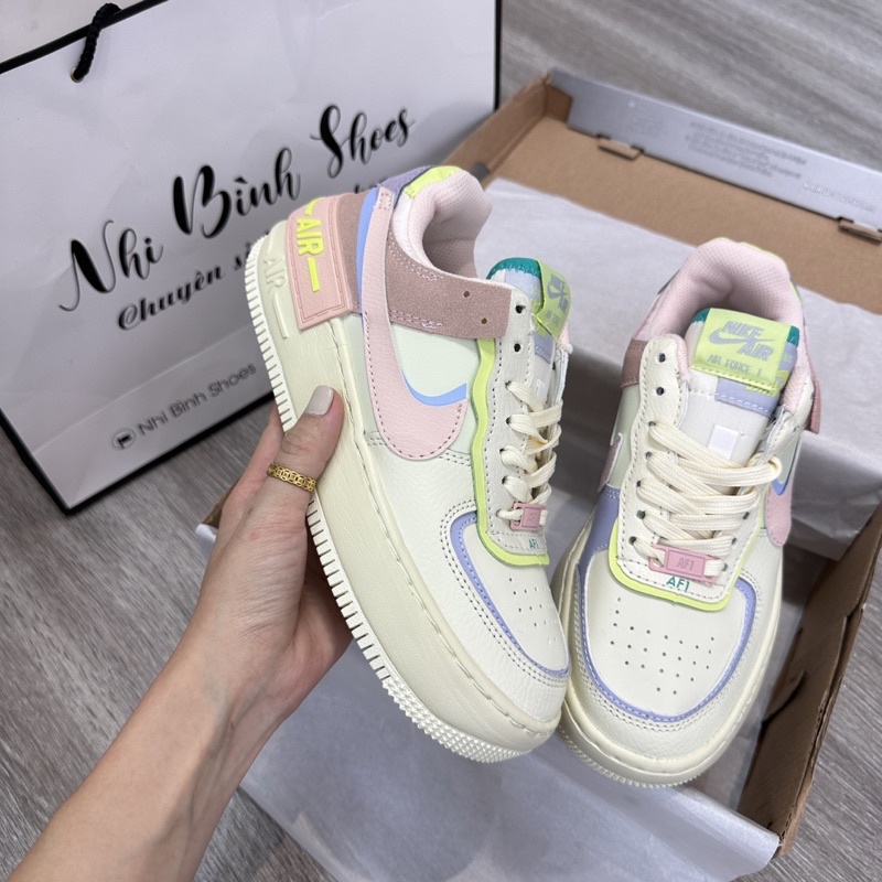 Giày thể thao AF1 shadow kem hồng
