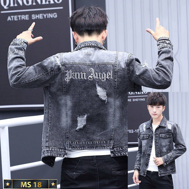 Áo khoác jean nam in logo cao cấp, chất liệu denim thoáng mát, hàng chuẩn shop StoreBEN Shop0807 C16