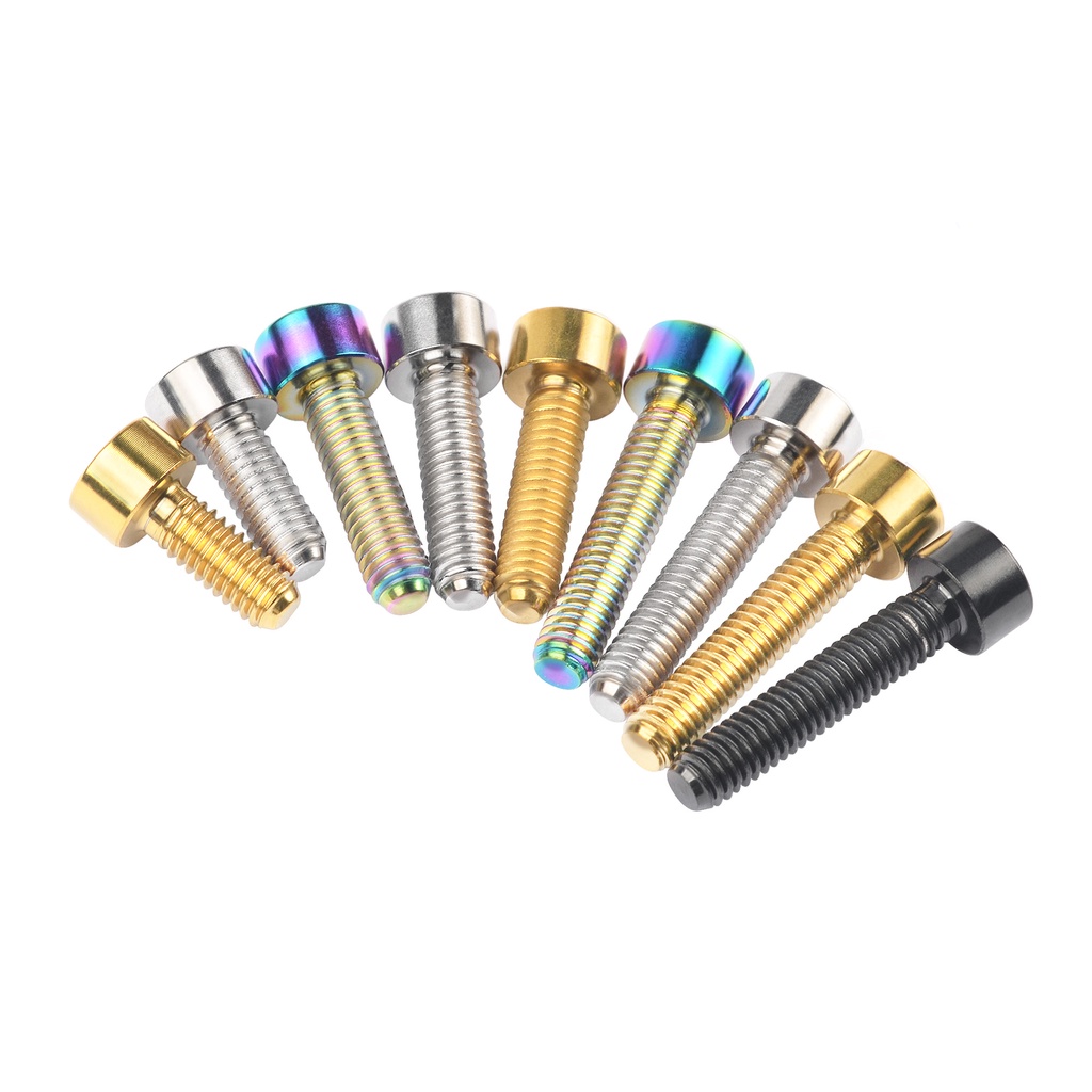Bu lông lục giác Wanyifa DIN912 bằng titan tiện dụng cho xe đạp M4x10 12 15 20mm
