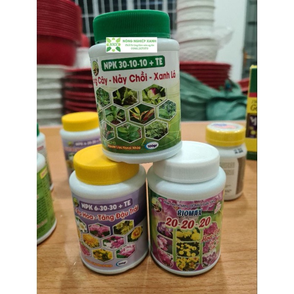 Bộ 3 NPK Chăm Sóc Hoa Kiểng Mọi Giai Đoạn