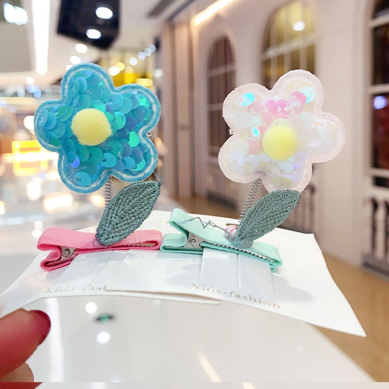 Kẹp Tóc Hình Hoa 3D Nhiều Màu Dễ Thương Cho Bé Gái