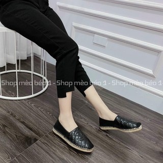 Giày slip on cn trần chỉ đế cói dáng basic fullbox