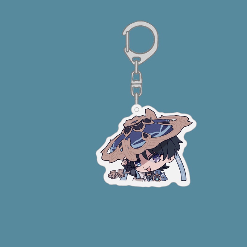 Móc Khóa Đồ trang trí Nhân Vật Game Genshin Va Chạm Sayu Yoimiya Kazuha Kamisato Ayaka Rosaria Dễ Thương