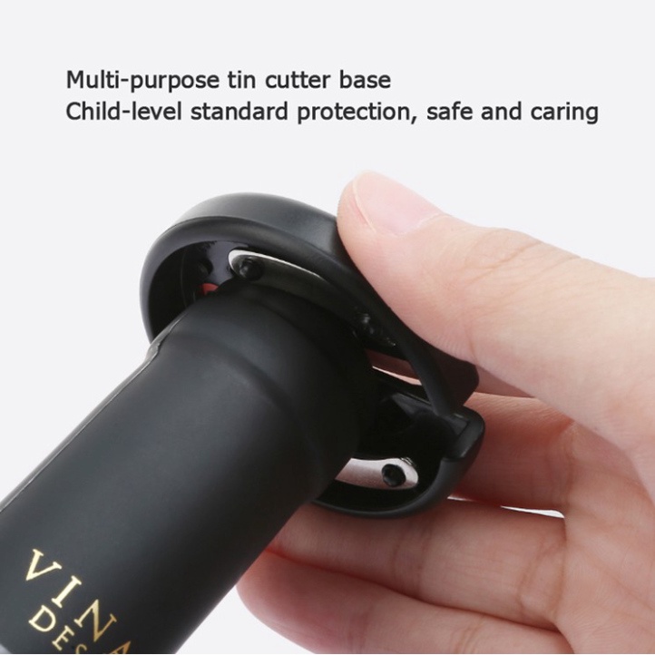 Dụng Cụ Tự Động Mở Nắp Chai Rượu Xiaomi Youpin Samurai 4 Trong 1 Màu Đen tiện lợi