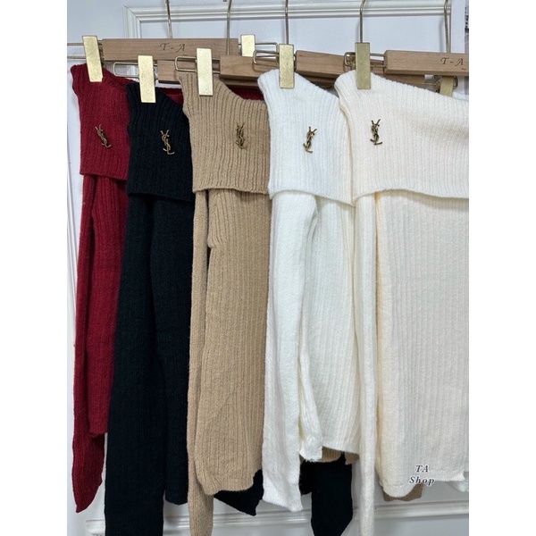 Áo Len Trễ Vai  Xẻ Tà kèm tag YL quảng châu B125