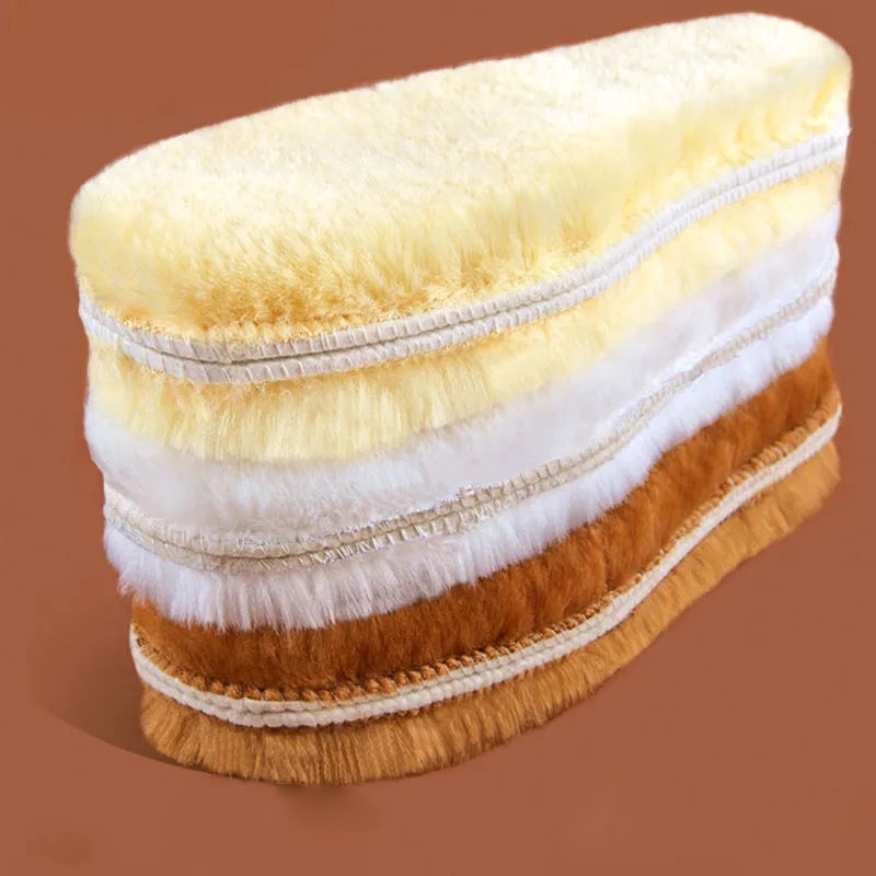 Đế Lót Giày Lông Cừu Mềm Mại Dày Dặn Giữ Ấm Mùa Đông Cho Nam Nữ